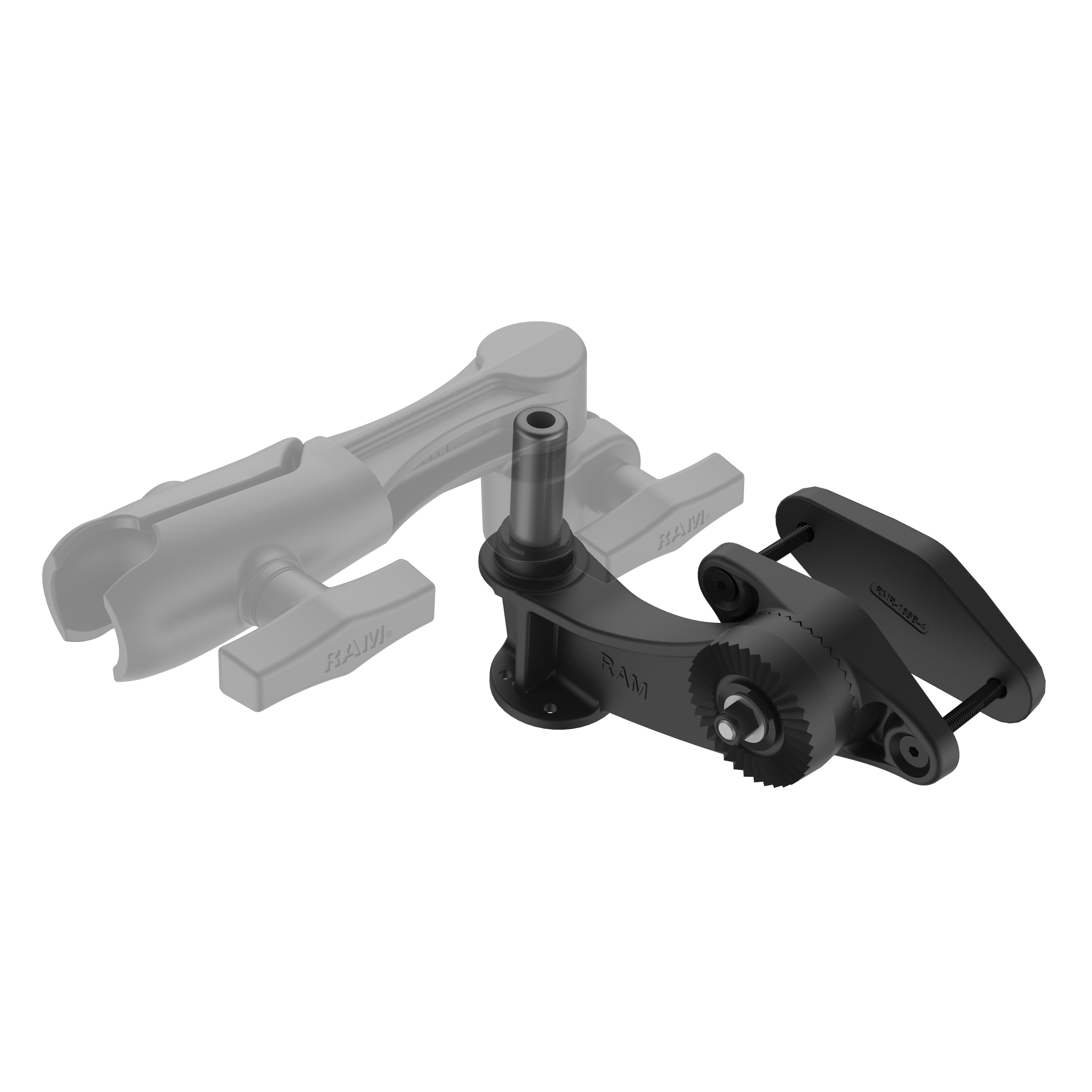 RAM 4" Vierkante Post Clamp Ratel Base met 1/2" NPT Post - RAM Mounts RAM-247U-4P1 afbeelding 2