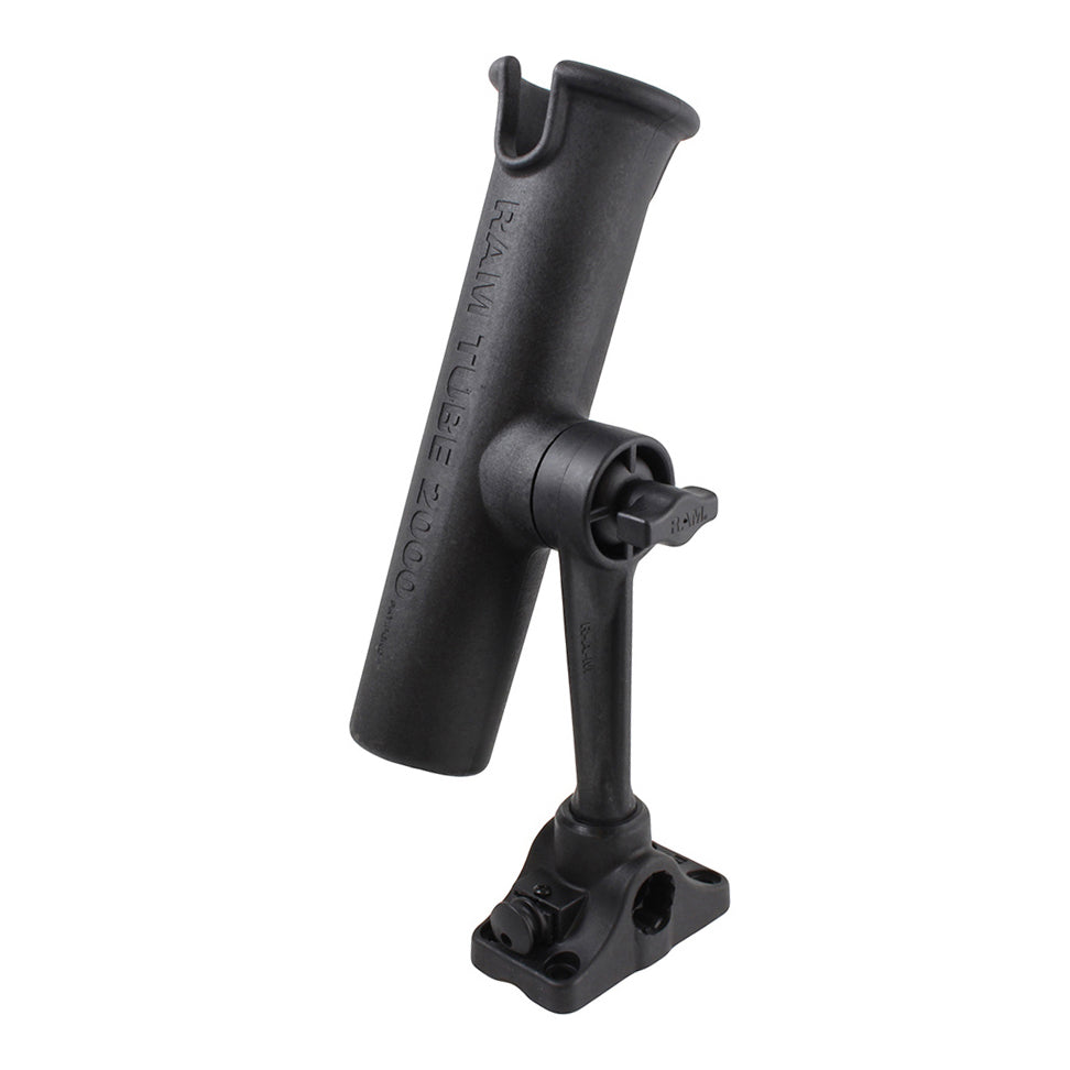RAM tube vissenstokhouder met bulkheadvlakke basis - RAM Mounts RAM-301-BMP
