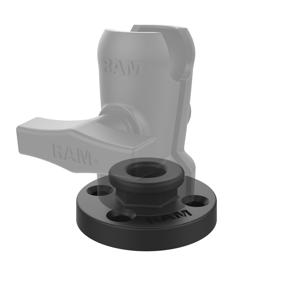 RAM Ronde Basis Adapter met Aluminium Octagon Knop - RAM Mounts RAM-324-OFU afbeelding 2