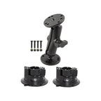 RAM Dubbele Balhouder met Twee RAM Twist-Lock™ Zuigcup Basen - RAM Mounts RAM-333-102-KRA1 afbeelding 1