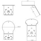 RAM Hoek Ronde Adapterplaat voor XM & GPS-antennes - RAM Mounts RAM-344U afbeelding 2