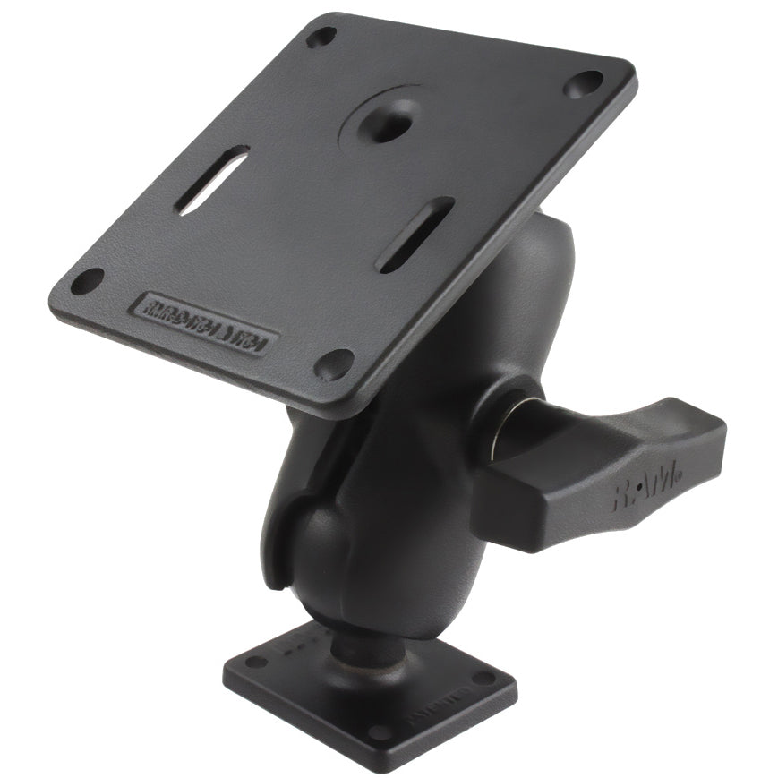 RAM dubbele bal montage met 75x75mm VESA plaat en amps plaat - RAM Mounts RAM-347U-B-2461