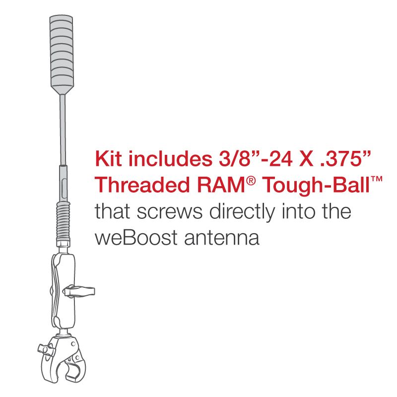 RAM Tough-Claw™ Heavy Duty Montage voor weBoost - RAM Mounts RAM-404-379-372437U afbeelding 5