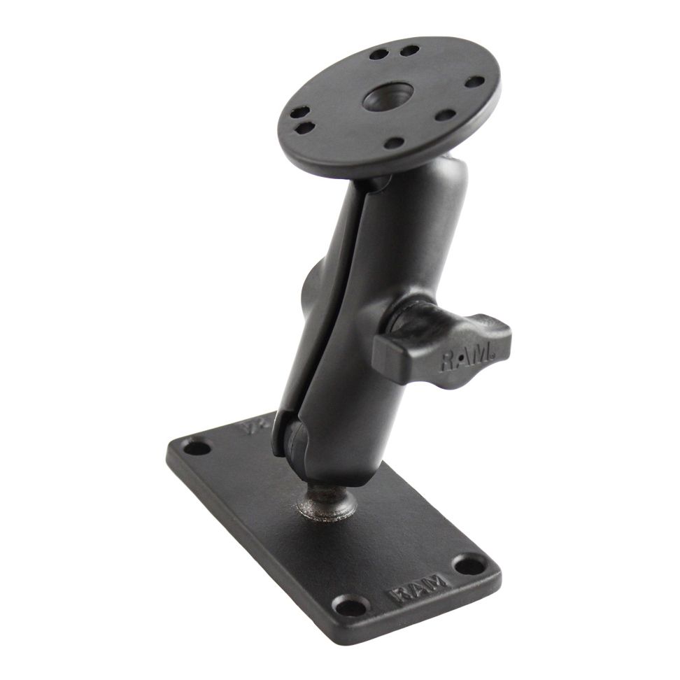 RAM Dubbele Bal Montage met Ronde Plaat en 2" x 4" Plaat - Medium - RAM Mounts RAM-B-101-24U afbeelding 1