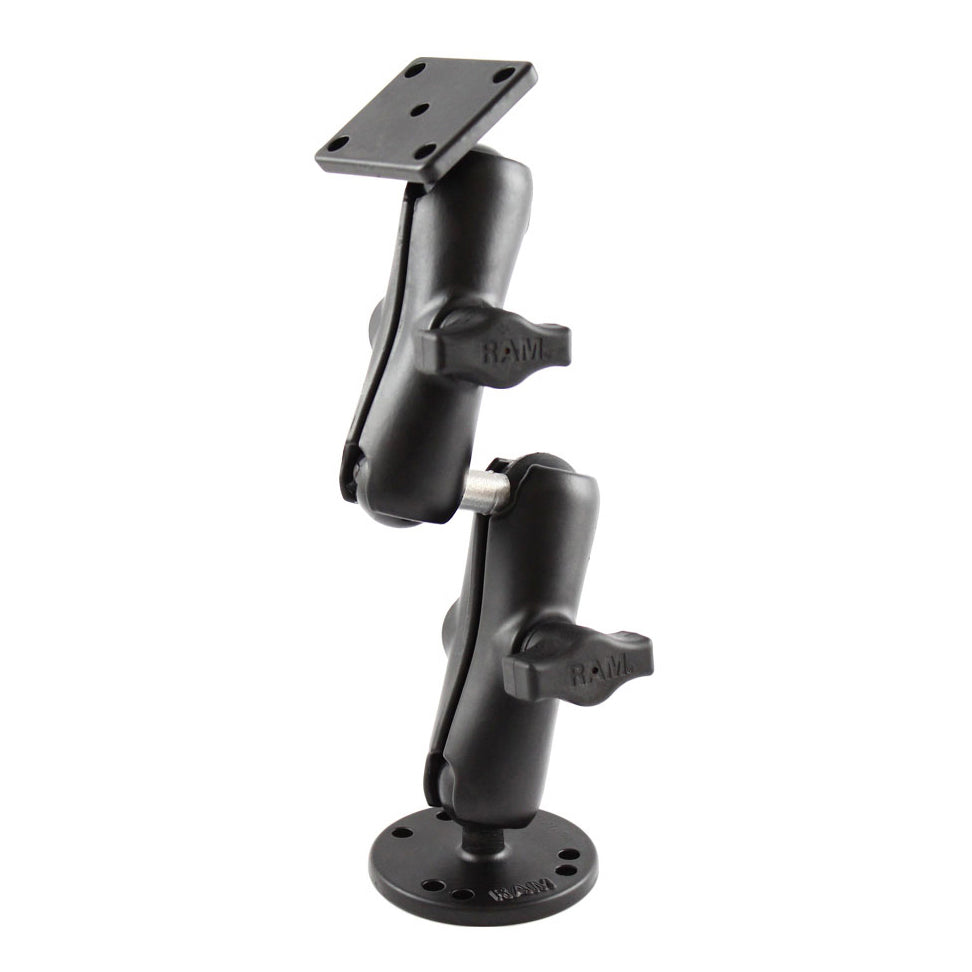RAM dubbele bal montage met dubbele bal adapter en amps plaat - RAM Mounts RAM-B-101-DEX1U