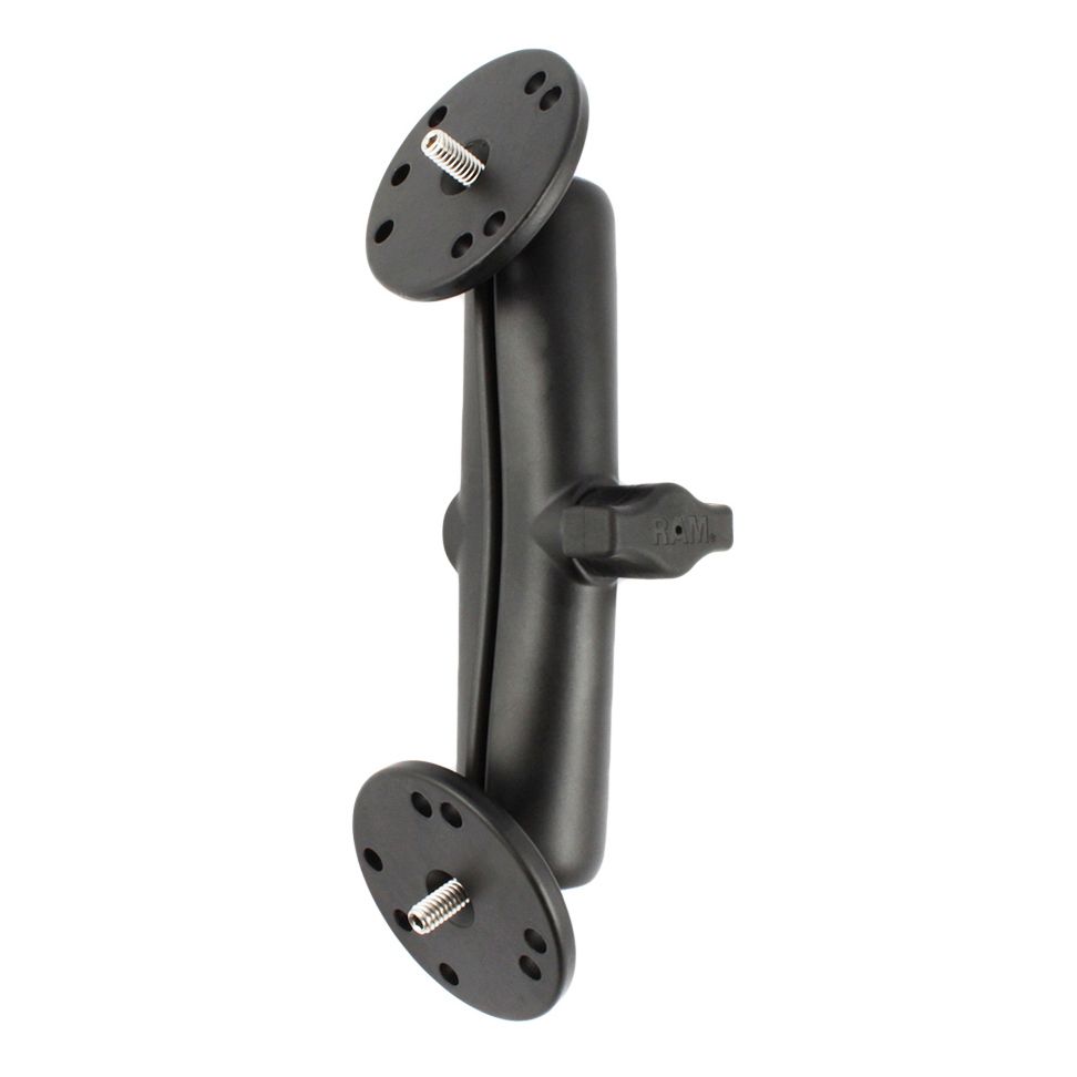 RAM Dubbele Bal Mount met Twee 1/4 "-20 Gevlochten Studs & Plates - RAM Mounts RAM-B-101A2U-C afbeelding 1