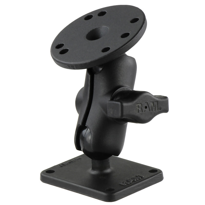RAM dubbele bal montage met ronde plaat en 2 x 25 plaat - RAM Mounts RAM-B-101U-A-225U