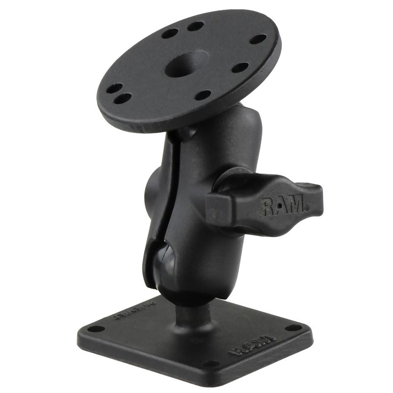 RAM Dubbele Bal Montage met Ronde Plaat en 2" x 2,5" Plaat - RAM Mounts RAM-B-101U-A-225U afbeelding 1