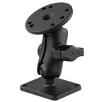 RAM Dubbele Bal Montage met Ronde Plaat en 2" x 2,5" Plaat - RAM Mounts RAM-B-101U-A-225U afbeelding 1
