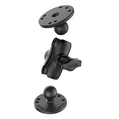 RAM Universele Dubbele Bal Montage met Twee Ronde Platen - B Maat Kort - RAM Mounts RAM-B-101U-A afbeelding 2