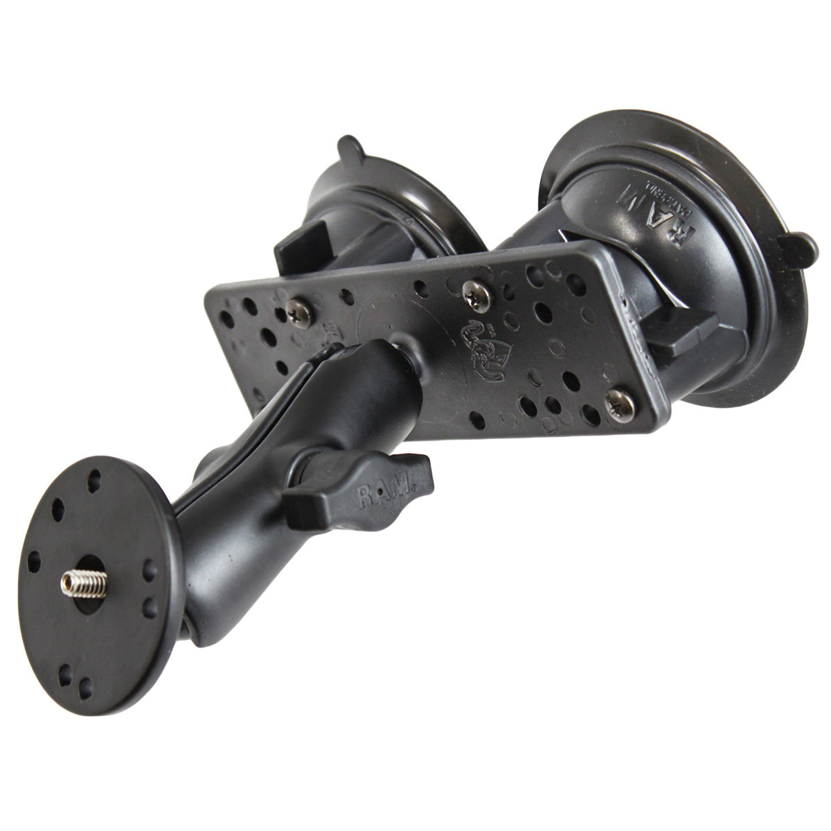 RAM twist lock dual zuigbevestiging met 14 20 male threaded adapter - RAM Mounts RAM-B-101U-BR1