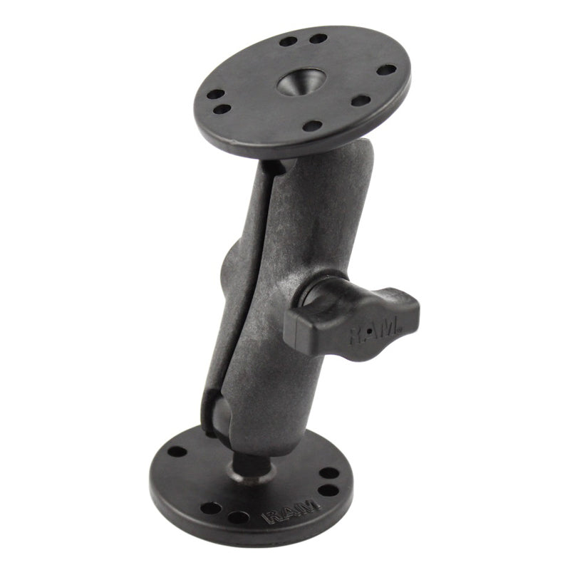 RAM dubbele bal montage met composiet arm en metalen ronde platen - RAM Mounts RAM-B-101U-CIP1