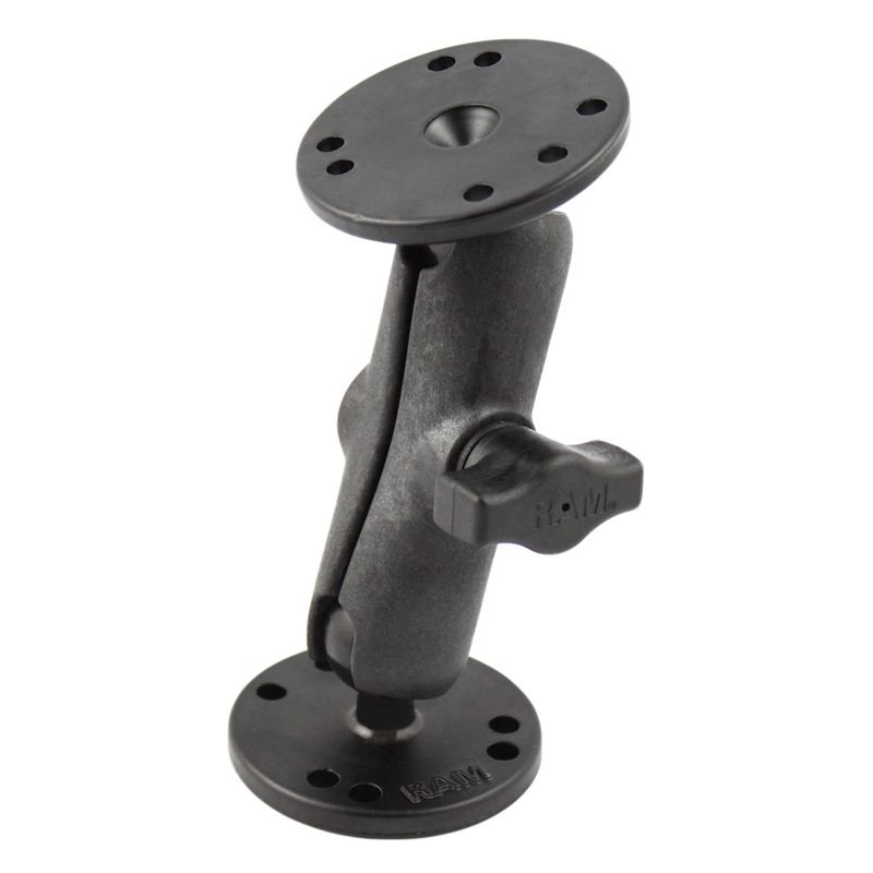 RAM Dubbele Bal Montage met Composiet Arm en Metalen Ronde Platen - RAM Mounts RAM-B-101U-CIP1 afbeelding 1