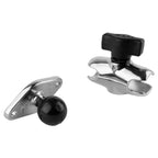 RAM Chrome Dubbele Socket Arm met Diamantplaat - Korte Arm - RAM Mounts RAM-B-103-A-238CHU afbeelding 2