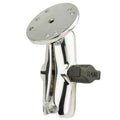RAM chrome dubbele socket arm met ronde plaat medium arm - RAM Mounts RAM-B-103CHU