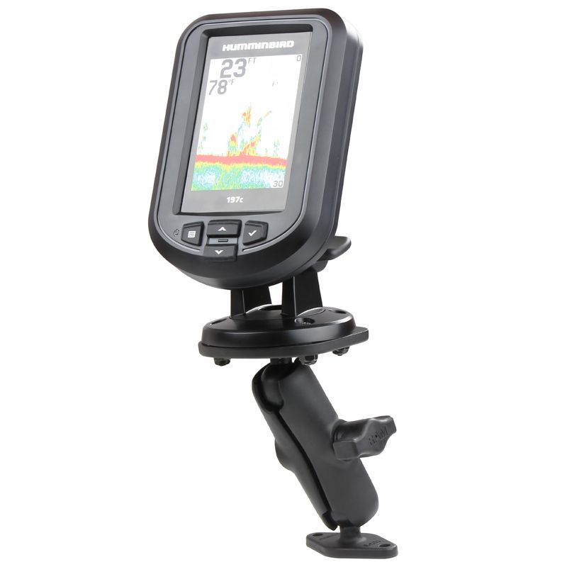 RAM Dubbele Bal Diamantplaat Montage voor Humminbird Piranha + Meer - RAM Mounts RAM-B-107-1U-238 afbeelding 1