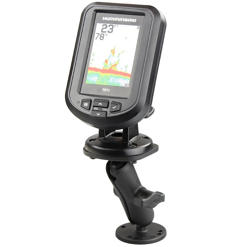 RAM Drill-Down Dubbele Bal Montage voor Humminbird Piranha + Meer - RAM Mounts RAM-B-107-1U afbeelding 1