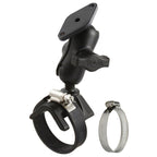 RAM Dubbele Bal Riem Slangklem Bevestiging met Diamantplaat - Kort - RAM Mounts RAM-B-108-A-238 afbeelding 1
