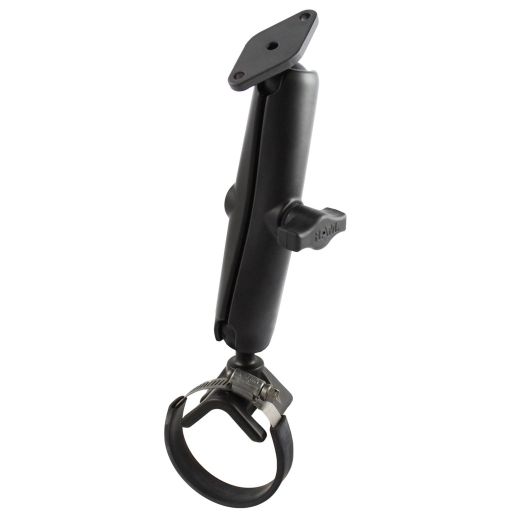 RAM Dubbele Bal Slangklem Kit 2" - 3" met Diamantplaat - Lang - RAM Mounts RAM-B-108-C-STRAP40-238 afbeelding 1