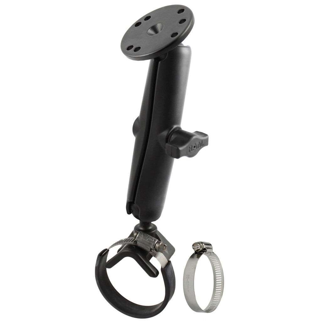 RAM dubbele bal riem slangklem montage met ronde plaat lange - RAM Mounts RAM-B-108-C