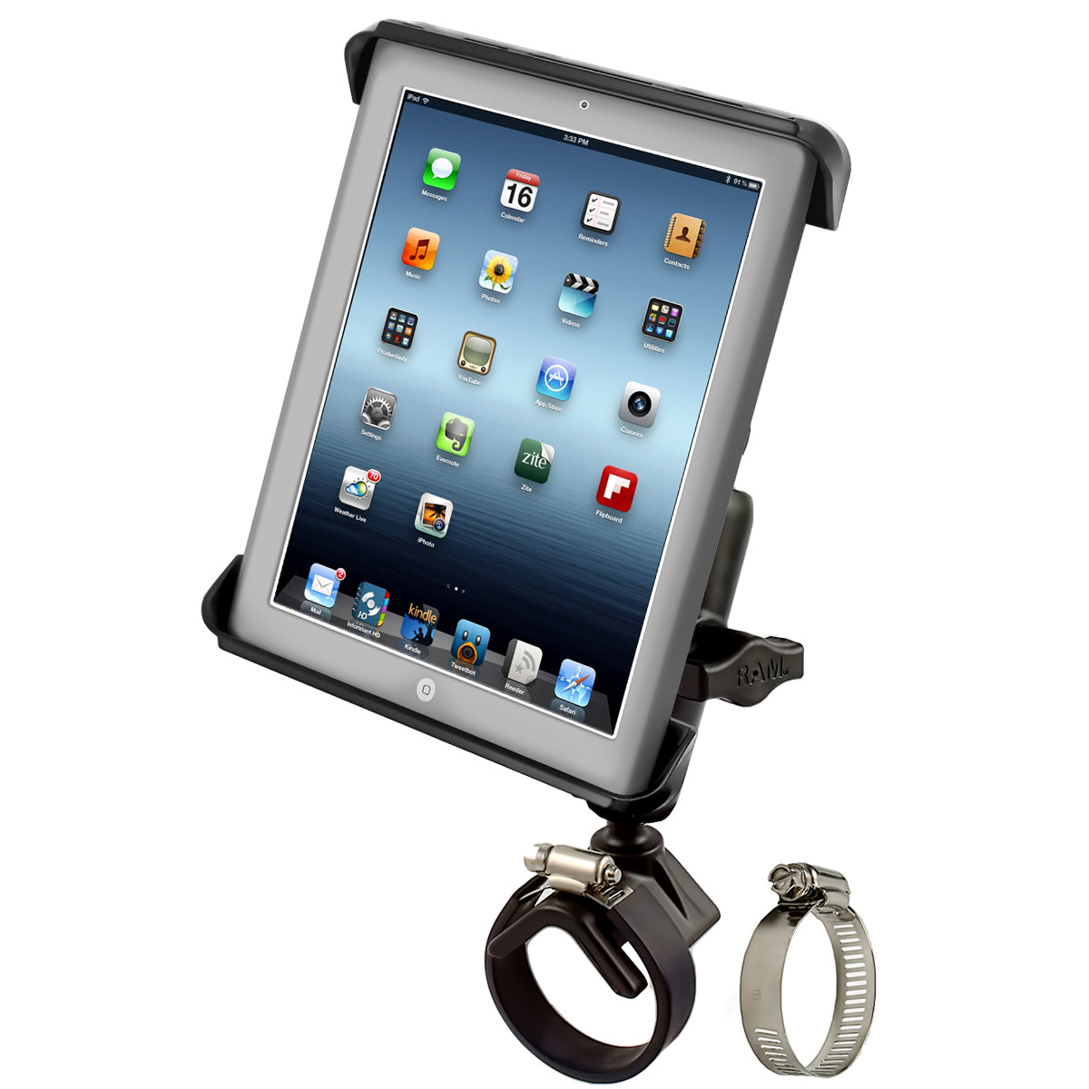 RAM Tab-Tite™ Montage met klemband basis voor iPad Gen 1-4 + meer - RAM Mounts RAM-B-108-TAB3 afbeelding 1