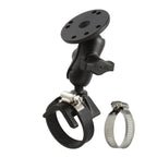 RAM dubbele bal riem slangklem montage met ronde plaat korte - RAM Mounts RAM-B-108U-A