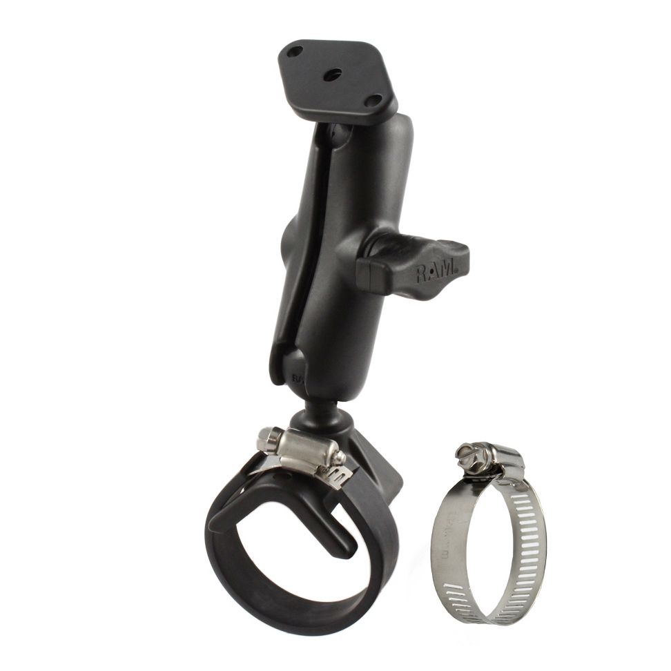 RAM Dubbele Bal Riem Slangklem Mount met Diamantplaat - Medium - RAM Mounts RAM-B-108U-GP1 afbeelding 1