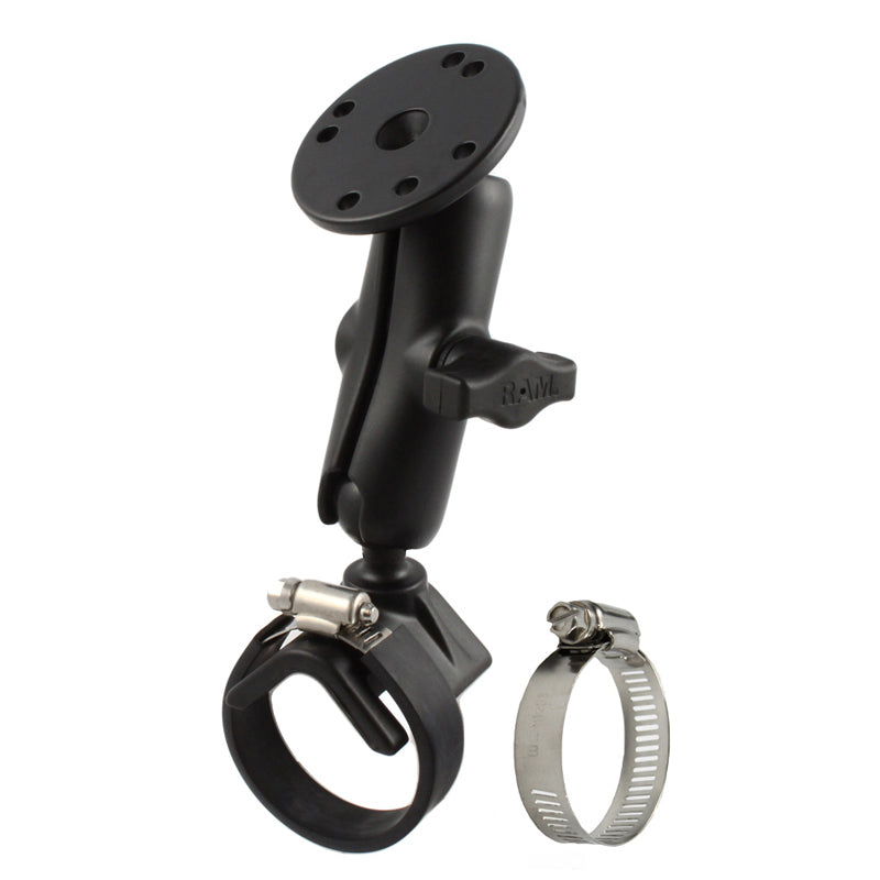 RAM dubbele bal riem slangklem montage met ronde plaat medium - RAM Mounts RAM-B-108U