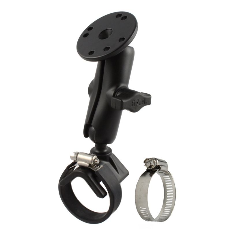 RAM Dubbele Bal Riem Slangklem Montage met Ronde Plaat - Medium - RAM Mounts RAM-B-108U afbeelding 1