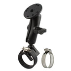 RAM Dubbele Bal Riem Slangklem Montage met Ronde Plaat - Medium - RAM Mounts RAM-B-108U afbeelding 1