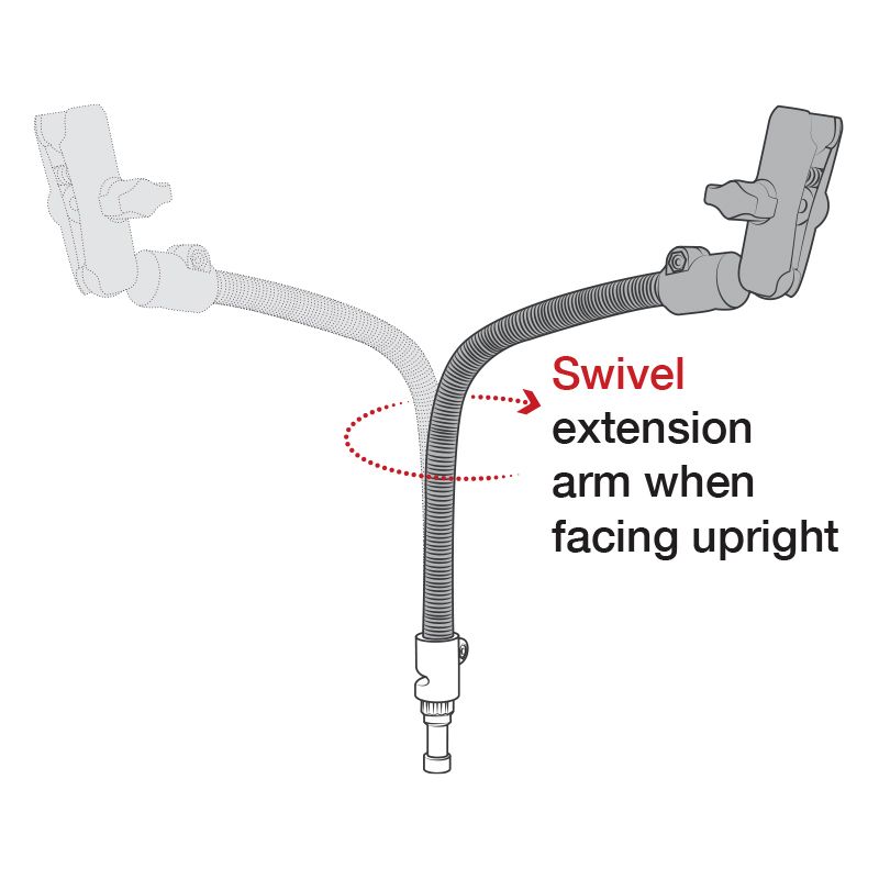 RAM Quick Release 18" Arm Verlenging voor Rolstoelen - RAM Mounts RAM-B-114P-18-201U afbeelding 3