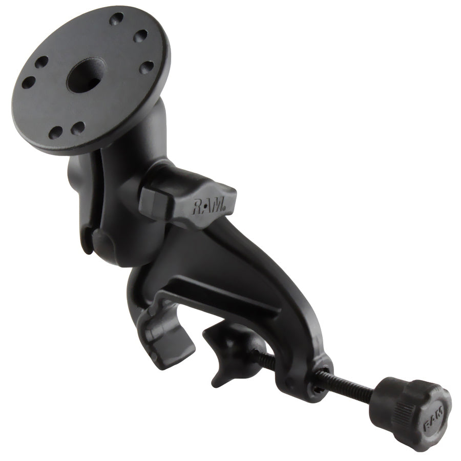 RAM dubbele bal juk klem montage met ronde plaat kort - RAM Mounts RAM-B-121-A-202