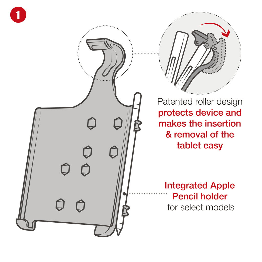 RAM Yoke Klembevestiging voor Apple iPad mini (A17 Pro) & mini 6 - RAM Mounts RAM-B-121-AP36U afbeelding 7