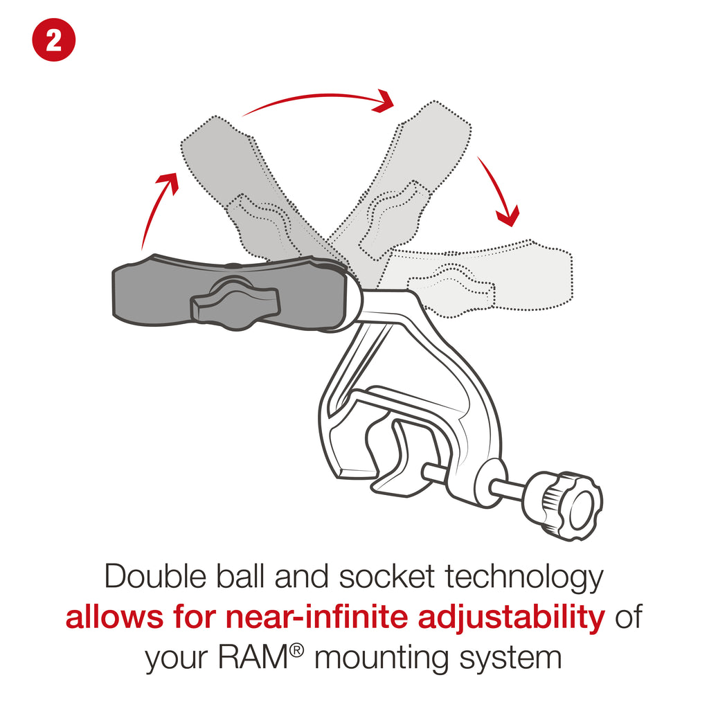 RAM Yoke Klembevestiging voor Apple iPad mini (A17 Pro) & mini 6 - RAM Mounts RAM-B-121-AP36U afbeelding 8