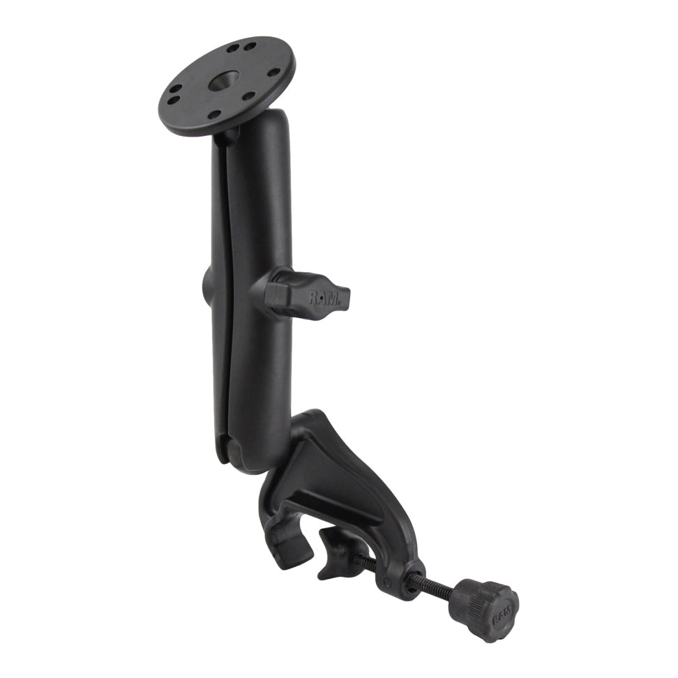 RAM dubbele bal juk klem montage met ronde plaat lang - RAM Mounts RAM-B-121U-C