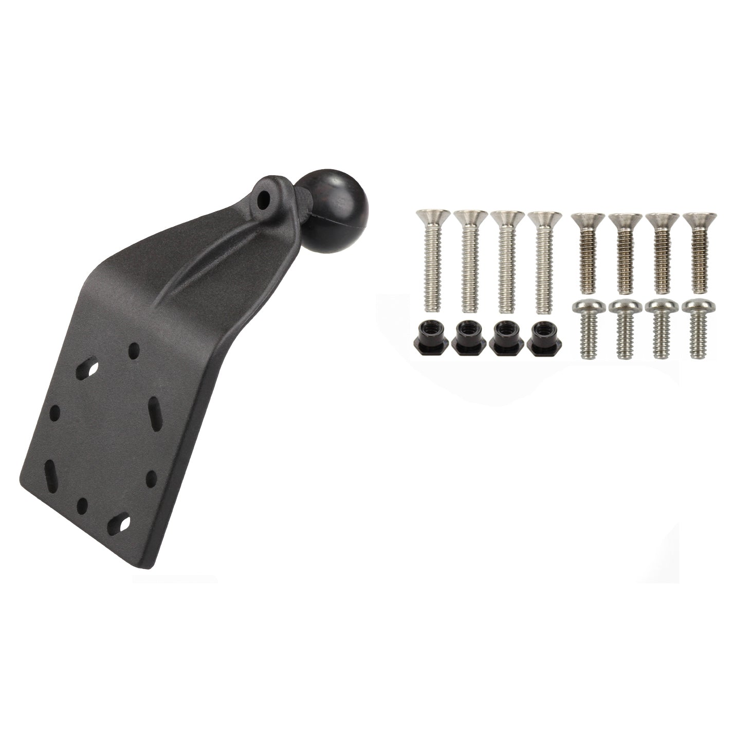 RAM gebogen uitbreidingsbasis met bal en montagehardware - RAM Mounts RAM-B-125B-G1U