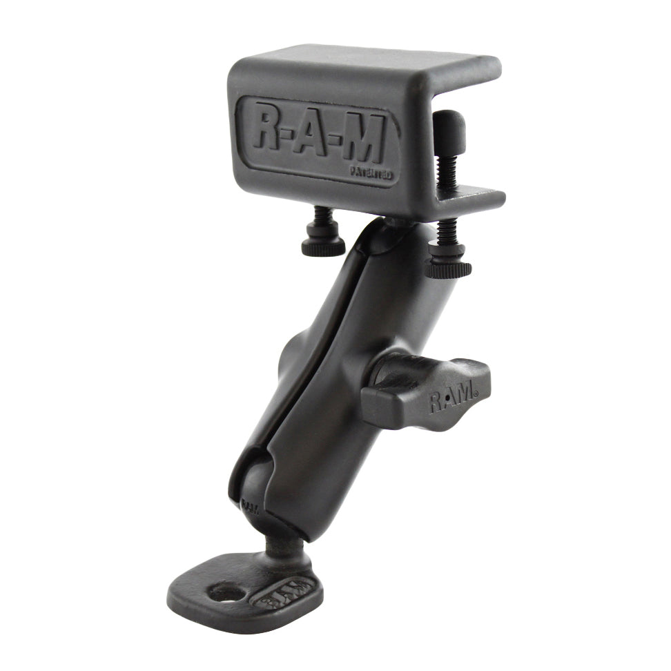 RAM dubbele bal zonnekap klem montage met ski spiegel adapter - RAM Mounts RAM-B-126BU