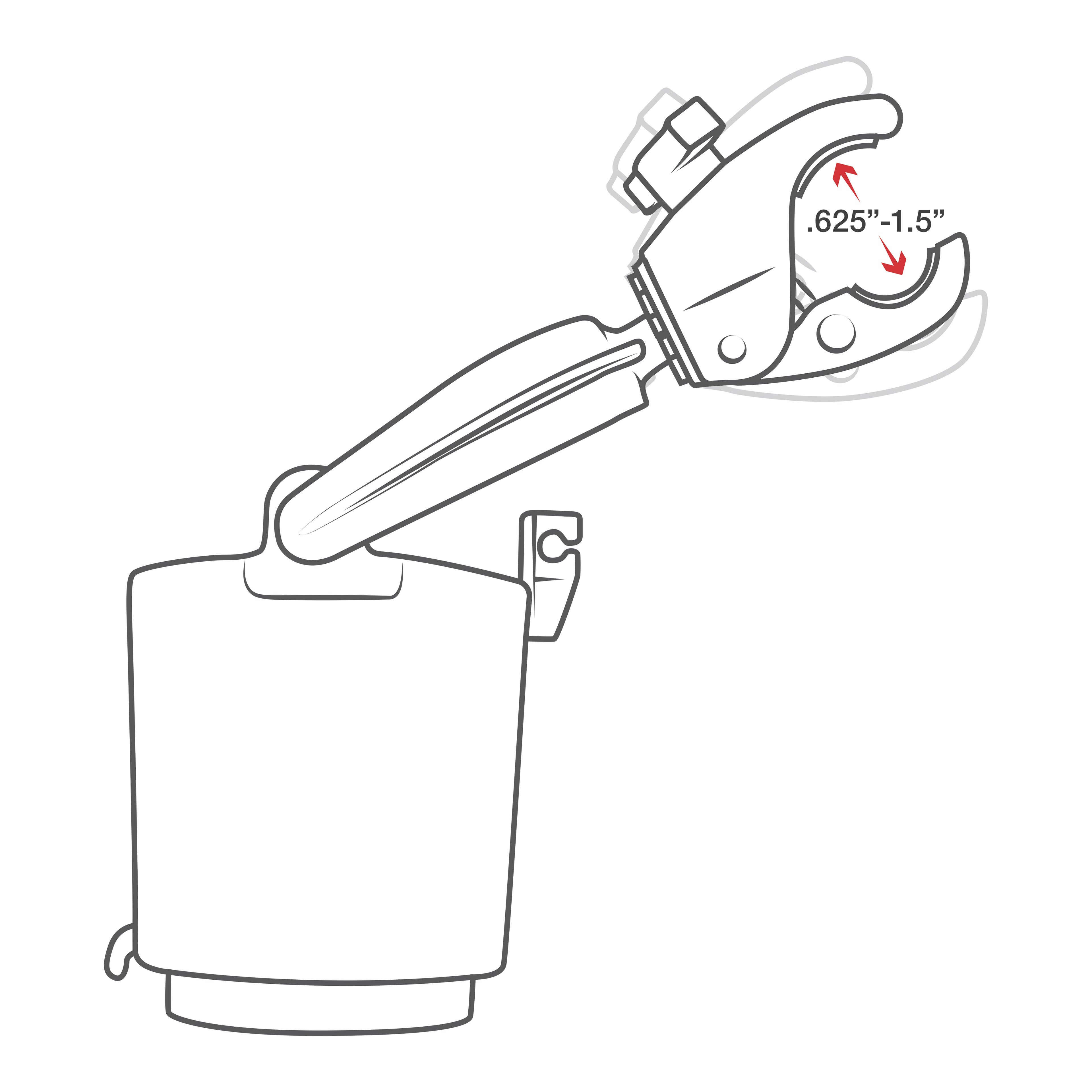 RAM Level Cup™ 16oz Drinkhouder met RAM Tough-Claw™ Mount - RAM Mounts RAM-B-132-400U afbeelding 8