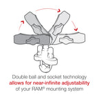 RAM Level Cup 16oz Drink Holder met U-Bout Base - .5" - 1.25" Rails - RAM Mounts RAM-B-132RU afbeelding 3