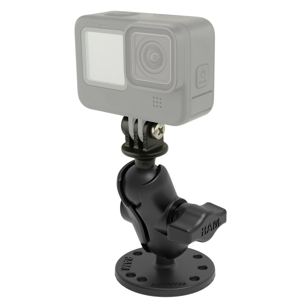 RAM drill down dubbele bal montage met universele actie camera adapter - RAM Mounts RAM-B-138-A-GOP1U