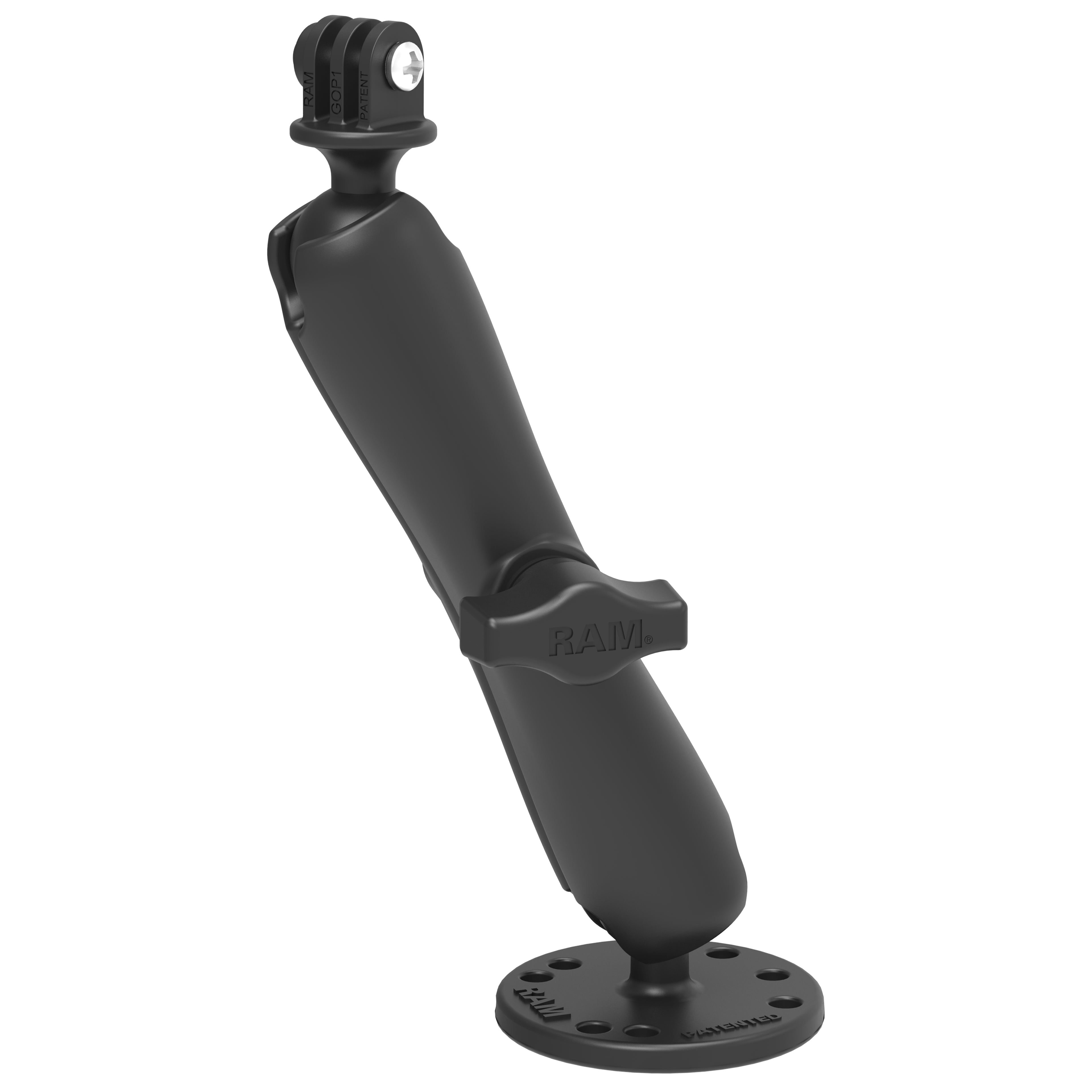 RAM Vastschroef Montage met Dubbele Arm met Actie Camera Adapter - RAM Mounts RAM-B-138-C-GOP1 afbeelding 2