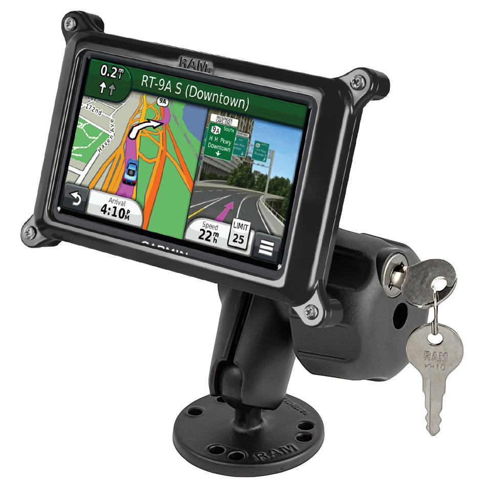 RAM vergrendelbare houder met schroefbevestiging voor garmin nuvi 200 wide series meer - RAM Mounts RAM-B-138-GA25LU
