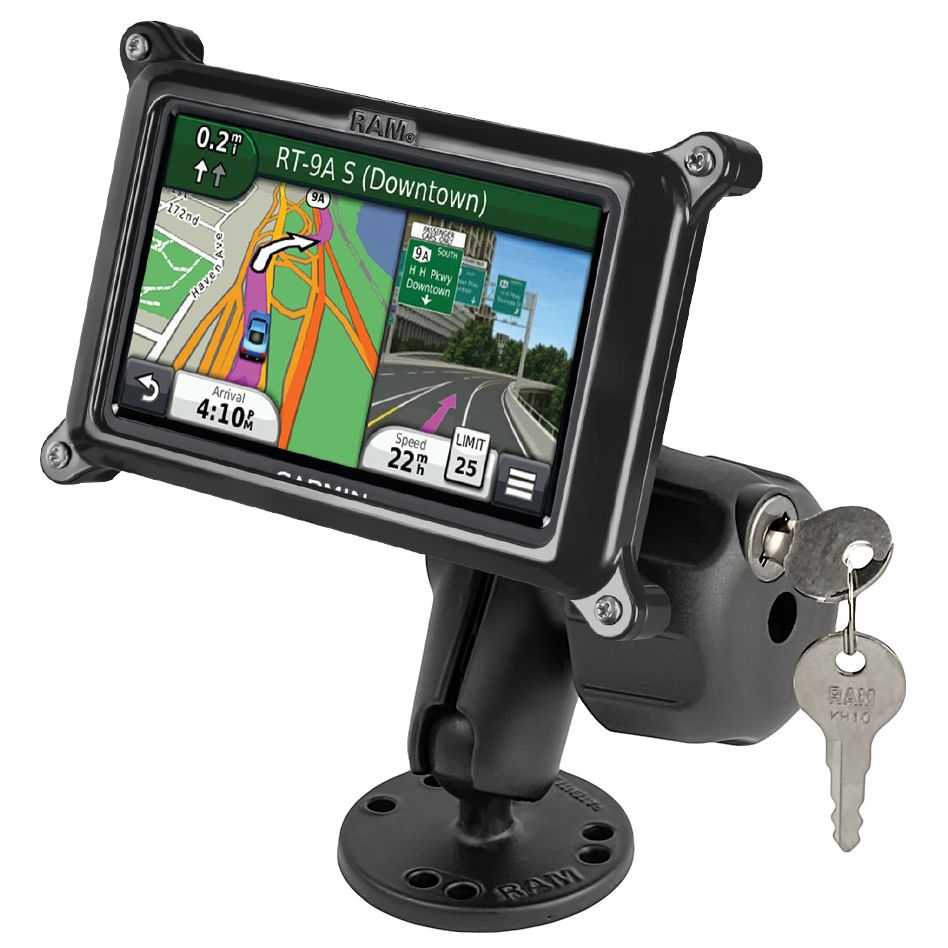 RAM Vergrendelbare Houder met Schroefbevestiging voor Garmin nuvi 200 Wide Series + Meer - RAM Mounts RAM-B-138-GA25LU afbeelding 1