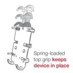 RAM Quick-Grip™ XL Telefoonhouder met Twist-Lock™ Zuignap - Lange Arm - RAM Mounts RAM-B-166-C-PD4U afbeelding 4