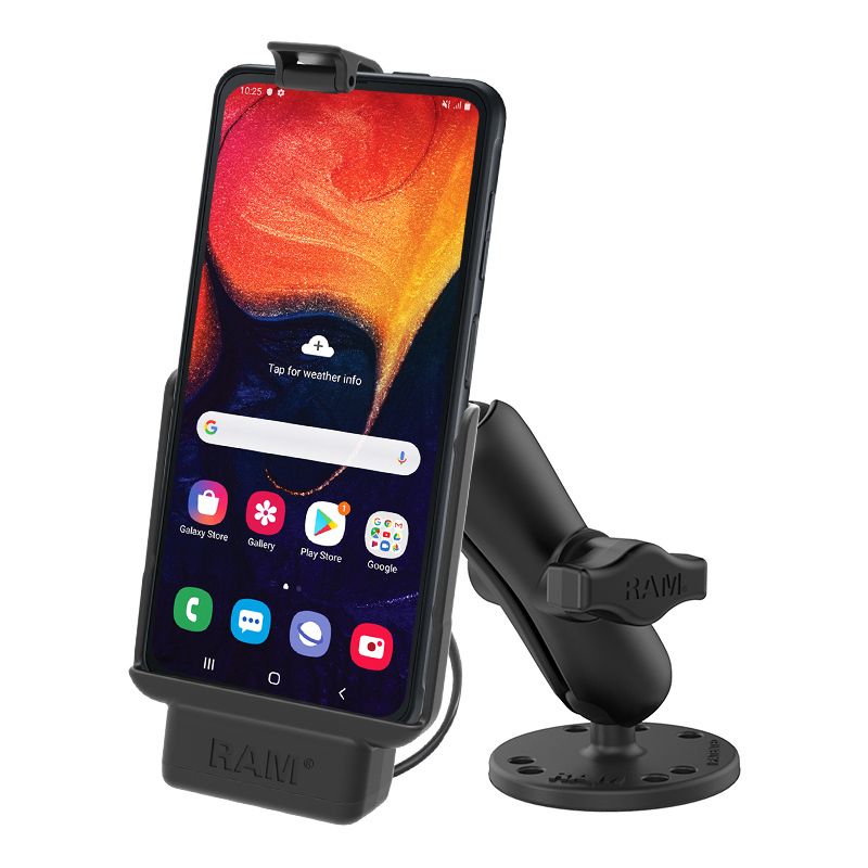 RAM EZ-Roll'r™ montage voor Samsung XCover Pro met laadfunctie - RAM Mounts RAM-B-138-SAM9PU afbeelding 1
