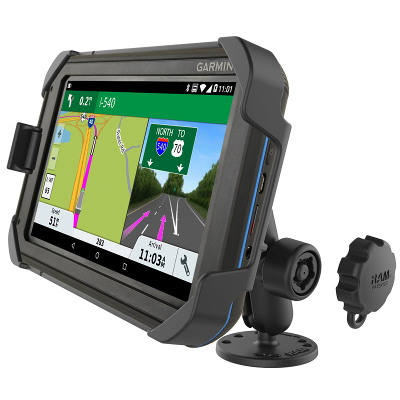 RAM EZ-Roll'r drill down mount voor garmin fleet 770 overlander meer - RAM Mounts RAM-B-138L-GA75LU