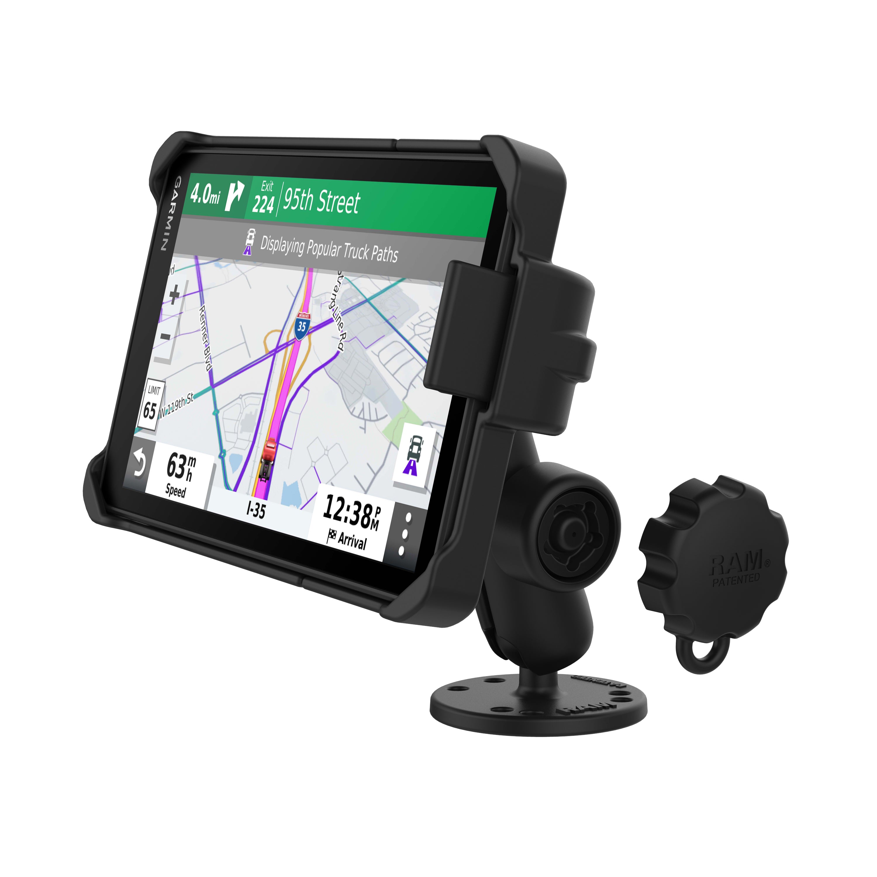 RAM EZ-Roll'r vastschroef houder voor garmin dzl OTR700800 - RAM Mounts RAM-B-138L-GA77LU
