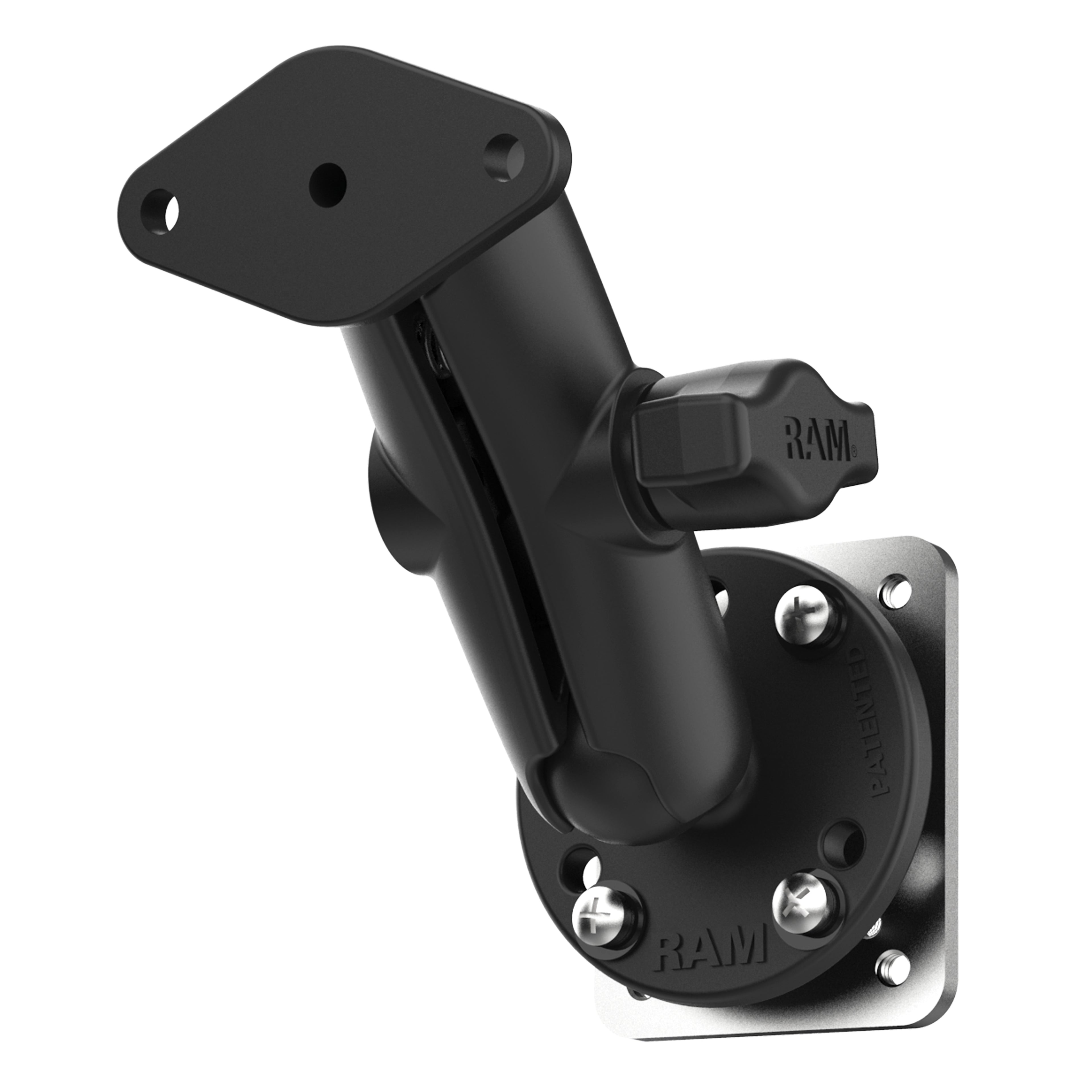 RAM dubbele kogelmontage met steunplaat en diamantplaat - RAM Mounts RAM-B-138U-225B2