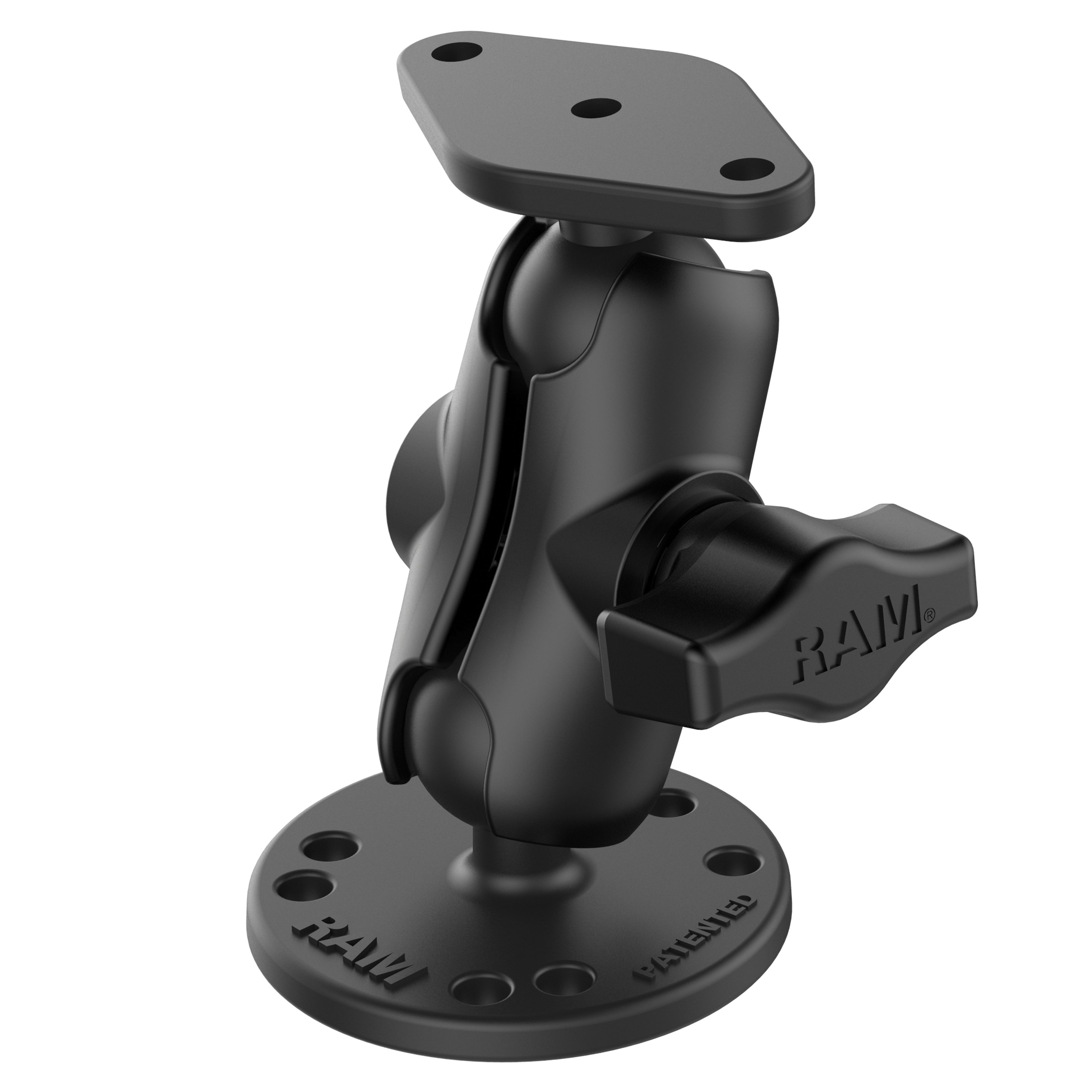 RAM Dubbele Bal Drill-Down Montage met Diamantplaat - Kort - RAM Mounts RAM-B-138U-A afbeelding 1