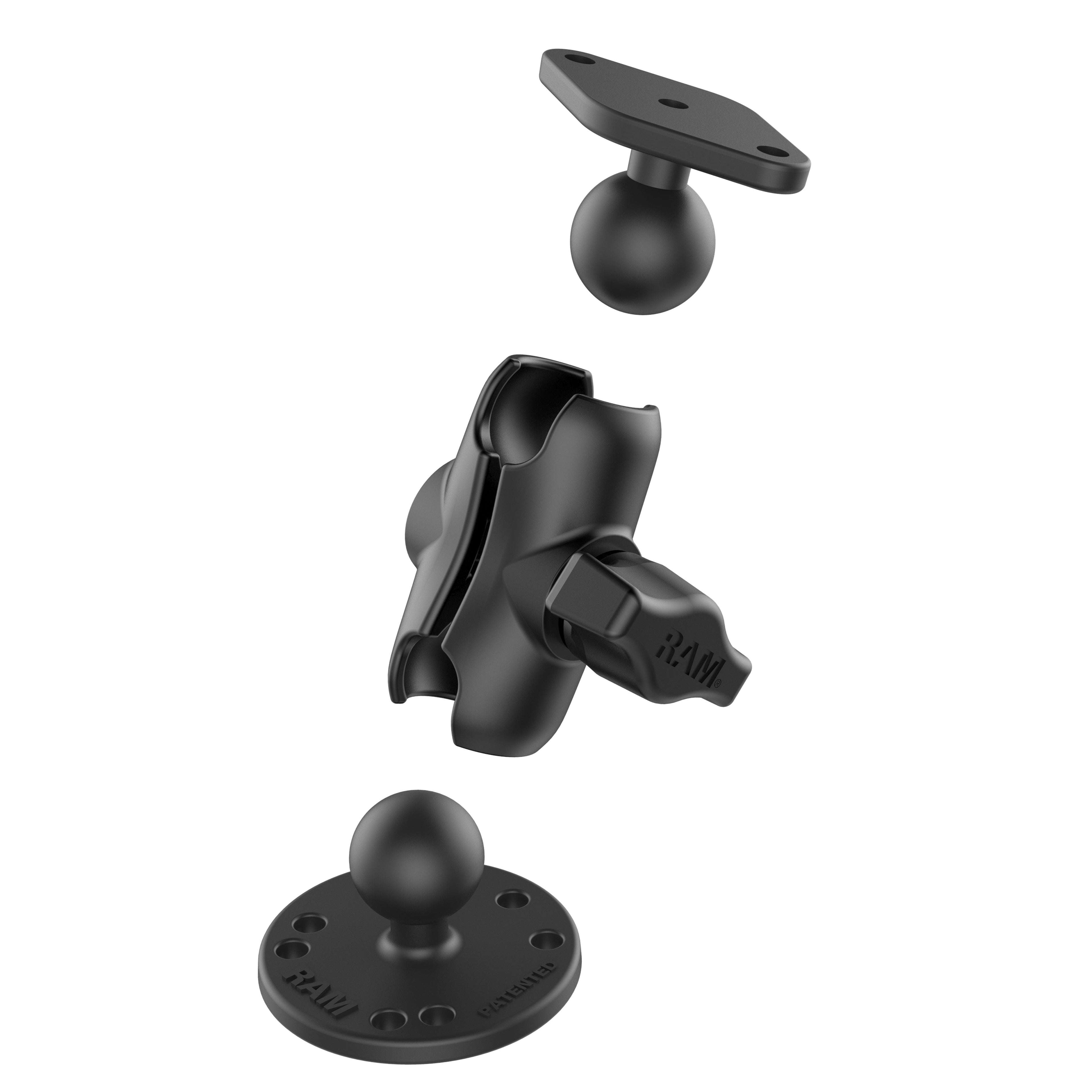 RAM Dubbele Bal Drill-Down Montage met Diamantplaat - Kort - RAM Mounts RAM-B-138U-A afbeelding 2